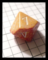 Dice : Dice - 10D - Chessex Half and Half Gold with Tan Speckles and Orange with Gold Speckles with White Numerals